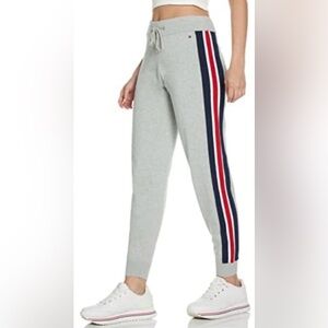 Tommy Hilfiger Gray Joggers with Red and Blue Stripes Size Xs/S